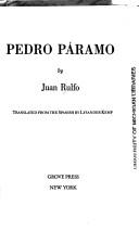 Cover of Pedro Páramo by Juan Rulfo