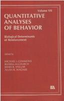 Front cover of Biological determinants of reinforcement by Michael L. Commons