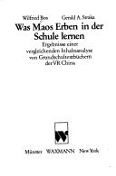 Front cover of Was Maos Erben in der Schule lernen by Wilfried Bos