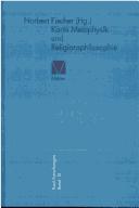 Cover of Kant-Forschungen, Band 15. Kants Metaphysik und Religionsphilosophie by Fischer, Norbert