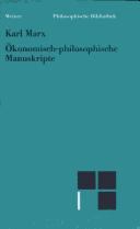 Front cover of Ökonomisch-philosophische Manuskripte by Karl Marx
