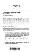 Cover of Scott on computer law by Scott, Michael D.