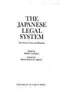 Front cover of The Japanese legal system by Malcolm D. H. Smith