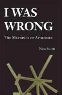 Cover of I was wrong by Smith, Nick
