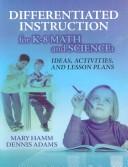 Cover of Differentiated instruction for K-8 math and science by Mary Hamm
