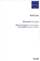 Front cover of Kant et la France = Kant und Frankreich by Unknown