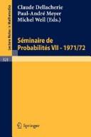 Front cover of Seminaire de Probabilités VII by Séminaire de Probabilités (7th 1971-72 Université de Strasbourg)
