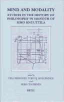 Cover of Mind and modality by Simo Knuuttila