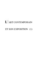 Front cover of L'art contemporain et son exposition by Unknown