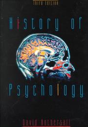 Cover of History of psychology by David Hothersall