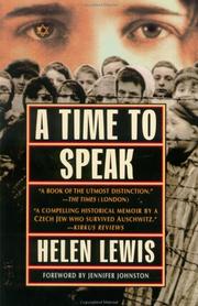 Cover of A time to speak by Helen Lewis