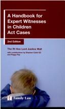 Front cover of A handbook for expert witnesses in Children Act cases by Nicholas Wall