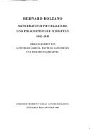 Front cover of Mathematisch-physikalische und philosophische Schriften, 1842-1843 by Bernard Bolzano