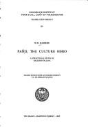 Front cover of Pañji, the culture hero by W. H. Rassers