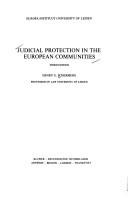 Cover of Judicial protection in the European Communities by Henry G. Schermers