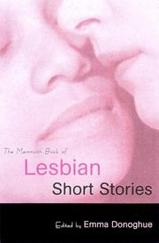 Front cover of The mammoth book of lesbian short stories by Emma Donoghue