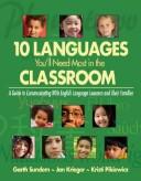 Front cover of 10 languages you'll need most in the classroom by Garth Sundem