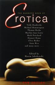 Front cover of The Mammoth Book of Erotica by Maxim Jakubowski