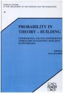Cover of Probability in Theory-Building by Jerzy Brzezinski
