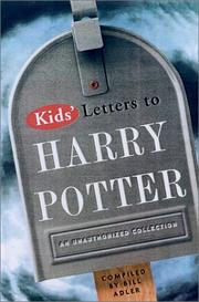 Cover of Kids' letters to Harry Potter from around the world by Bill Adler Sr
