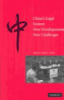 Cover of China's legal system by Unknown