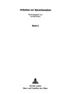 Front cover of Sprachliche Varietät und Variationen im Sprachverhalten Kaiserslauterer Metallarbeiter by Gunter Senft