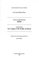 Front cover of Two French Biblical plays by Antoine de Montchrestien