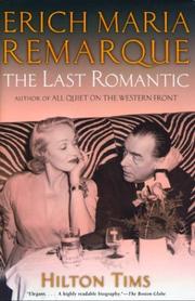 Cover of Erich Maria Remarque by Hilton Tims