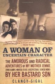 Front cover of A Woman of Uncertain Character by Clancy Sigal