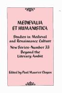 Cover of Medievalia et Humanistica, No. 33 by Paul Clogan