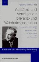 Front cover of Aufsätze und Vorträge zur Toleranz- und Wahrheitskonzeption by Gustav Mensching