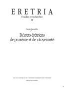 Front cover of Décrets érétriens de proxénie et de citoyenneté by Denis Knoepfler