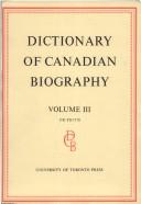 Front cover of Dictionary of Canadian biography by Ramsay Cook
