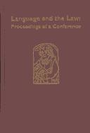 Cover of Language and the law by Marlyn Robinson