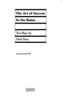Front cover of The art of success ; In the ruins by Nick Dear