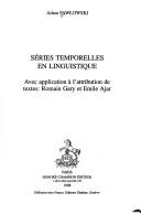 Front cover of Séries temporelles en linguistique by Adam Pawłowski