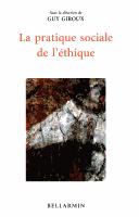 Cover of La pratique sociale de l'éthique by Unknown