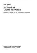 Cover of In search of usable knowledge by Helga Nowotny