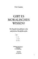Front cover of Gibt es moralisches Wissen? by Uwe Czaniera