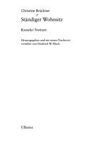 Cover of Ständiger Wohnsitz by Christine Brückner