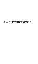 Cover of La question nègre by Têtêvi Godwin Tété-Adjalogo