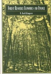 Front cover of Forest resource economics and finance by W. David Klemperer