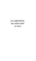 Front cover of Le cadre rituel de l'éducation au Mali by Ibrahima Camara