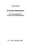 Front cover of B. Travens Wortschatz by Joachim Dietze
