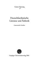 Front cover of Deutschfaschistische Literatur und Ästhetik by Günter Hartung