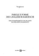 Front cover of Parole e forme dei cavalieri boiardeschi by Tina Matarrese