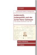 Front cover of Judenrecht, Judenpolitik und der Jurist Hans Calmeyer in den besetzten Niederlanden 1940-1945 by Mathias Middelberg
