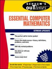 Front cover of Schaum's outline of theory and problems of essential computer mathematics by Seymour Lipschutz