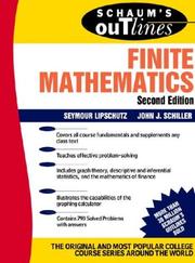 Front cover of Schaum's outline of theory and problems of finite mathematics by Seymour Lipschutz