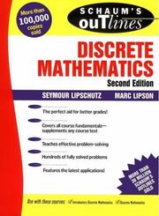 Front cover of Schaum's outline of theory and problems of discrete mathematics by Seymour Lipschutz